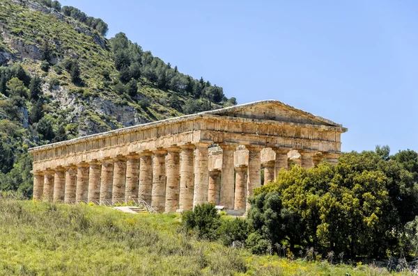 Dorik tapınak segesta, Sicilya, İtalya — Stok fotoğraf