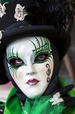 geleneksel Venedik karnaval maskesi