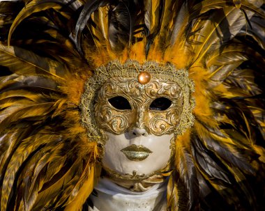 geleneksel Venedik karnaval maskesi