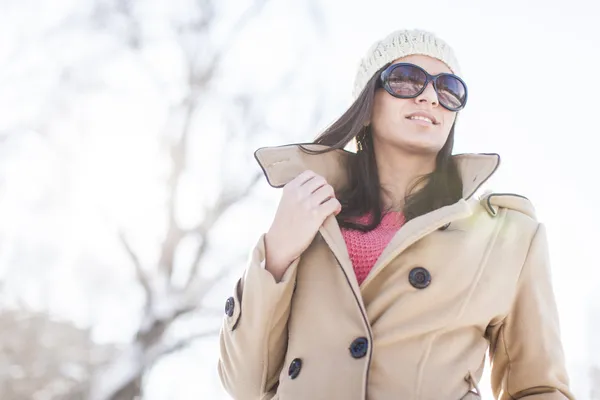 Young woman at winter — Stock Photo, Image