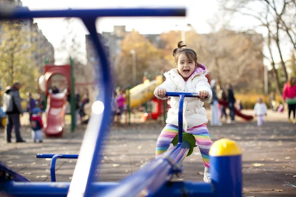 Girl at the playground — Stock Photo, Image