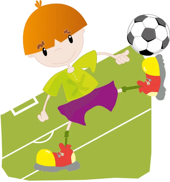 Küçük futbol oyuncusu — Stok Vektör