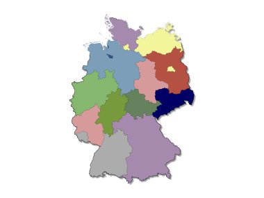 Almanya Haritası bölgeler