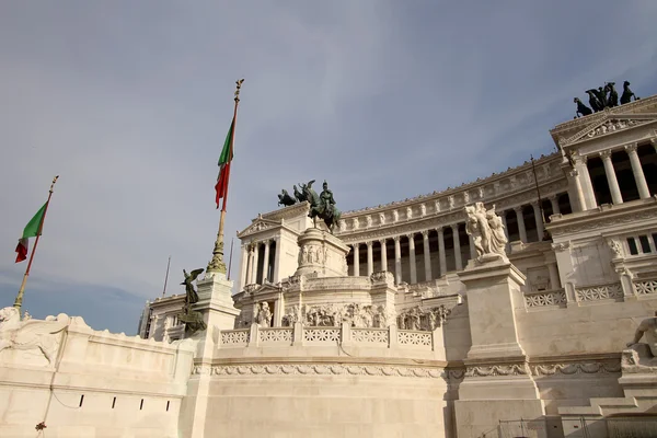 Vittoriano (vittorio emanuele ii-monument) in rome, Italië — Stockfoto