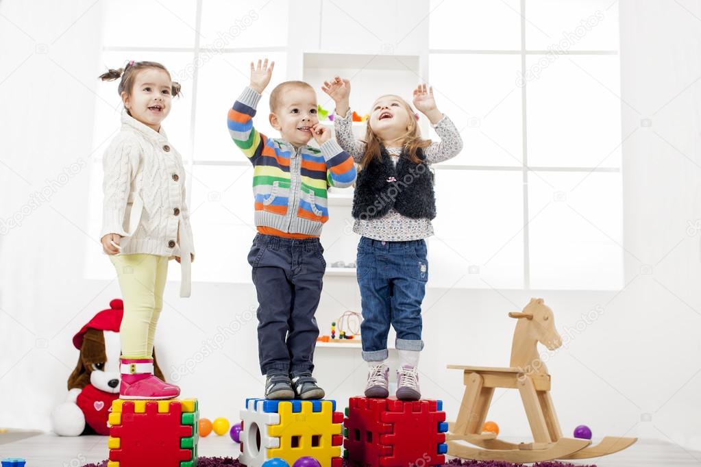 Kids playing in the room