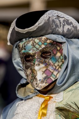 geleneksel Venedik karnaval maskesi