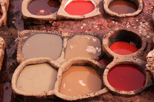 Tannery in Fez, Morocco — Stock Photo, Image