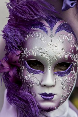 geleneksel Venedik karnaval maskesi