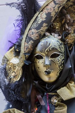 geleneksel Venedik karnaval maskesi