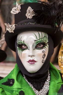 geleneksel Venedik karnaval maskesi