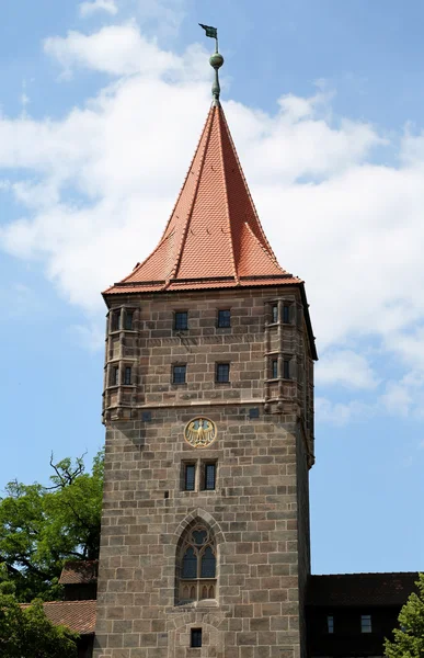 Stadspoort toren (tiergartnertor) in Neurenberg, Duitsland — Stockfoto