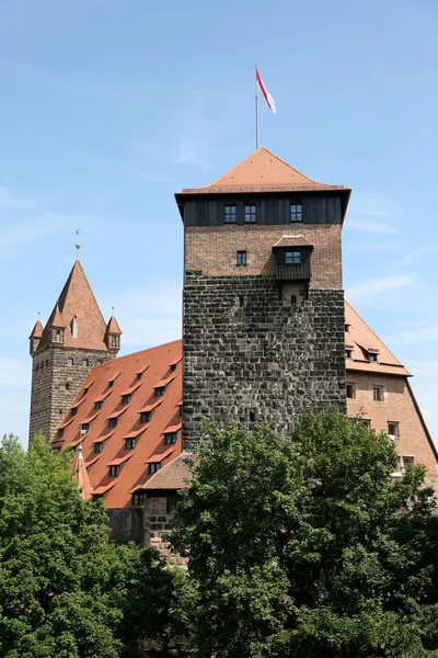 Torre Luginsland no Castelo de Nuremberga, na Alemanha — Fotografia de Stock