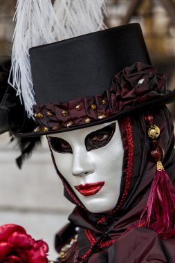 geleneksel Venedik karnaval maskesi