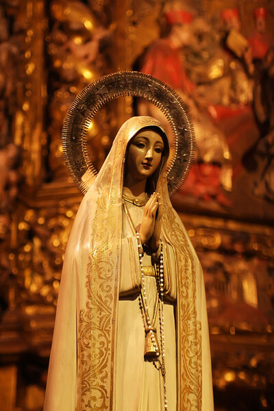 Statue in Barcelona Cathedral, Spain
