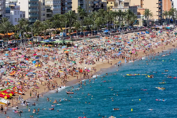 Plaży w lloret de mar w Hiszpanii — Zdjęcie stockowe