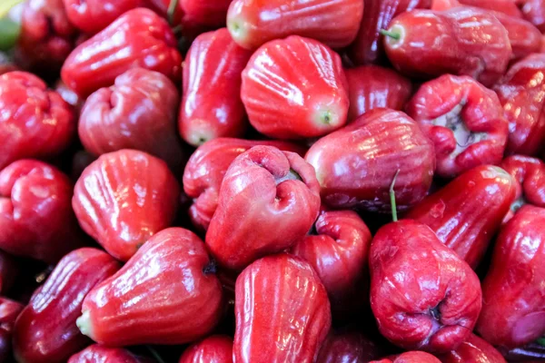 태국 시장에 로즈 사과 — 스톡 사진
