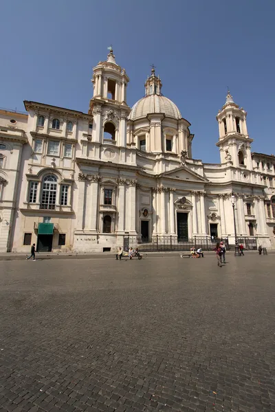 Saint agnese in agone in piazza navona, rome, Italië — Stockfoto