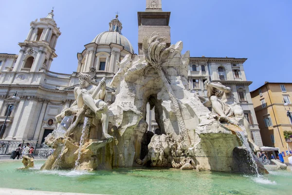 Piazza navona v Římě, Itálie. — Stock fotografie