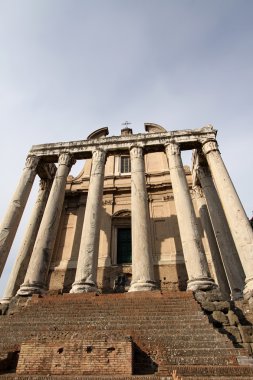 Antonius Tapınağı ve Faustina içinde Foro Romano, Roma, İtalya