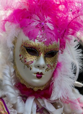 geleneksel Venedik karnaval maskesi