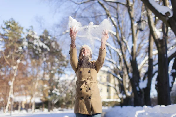 Young woman at winter — Stock Photo, Image