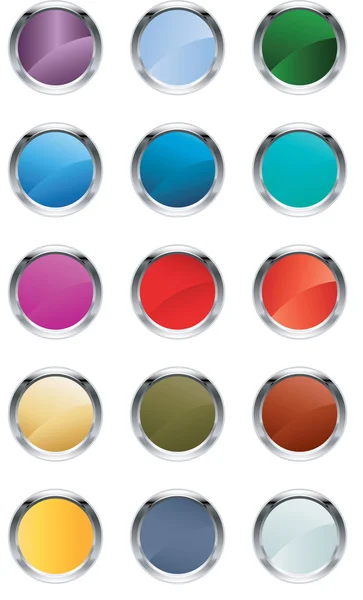 Glassy buttons — Stock Vector