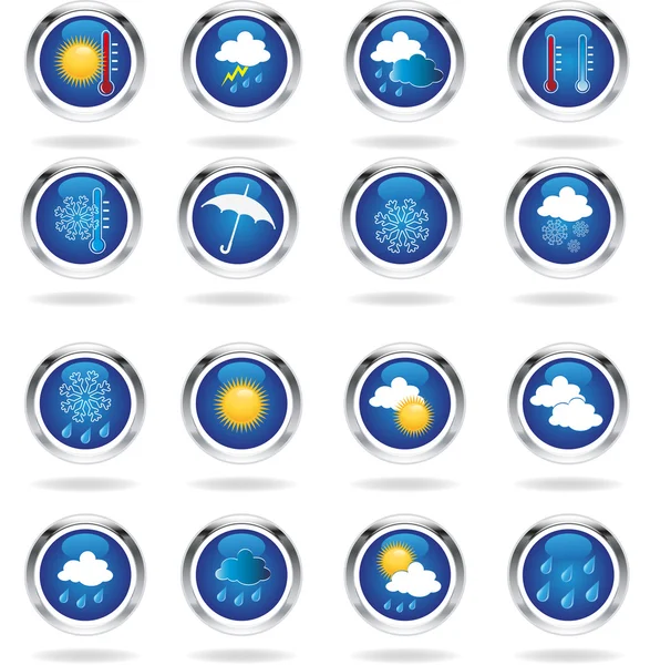 Iconos meteorológicos — Vector de stock