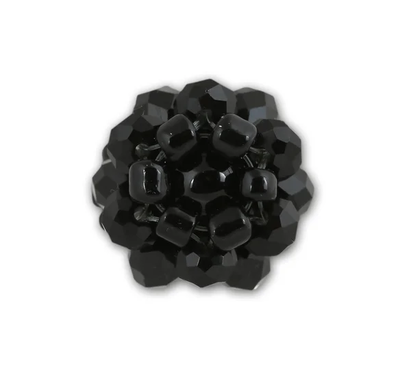 Pierścień klastra czarny kryształ — Zdjęcie stockowe