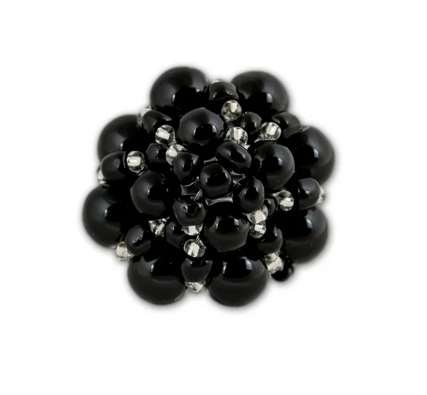 Μαύρο κρύσταλλο συμπλέγματος δαχτυλίδι — Φωτογραφία Αρχείου