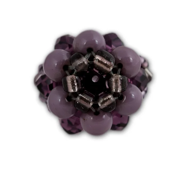 Black and purple crystal cluster ring — Stock Photo, Image