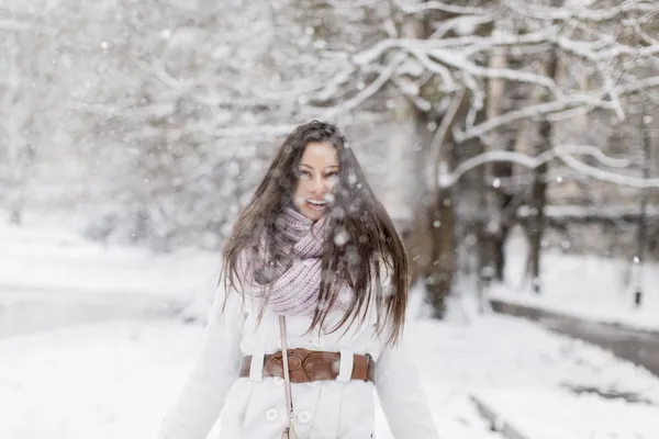 Mujer joven en invierno —  Fotos de Stock