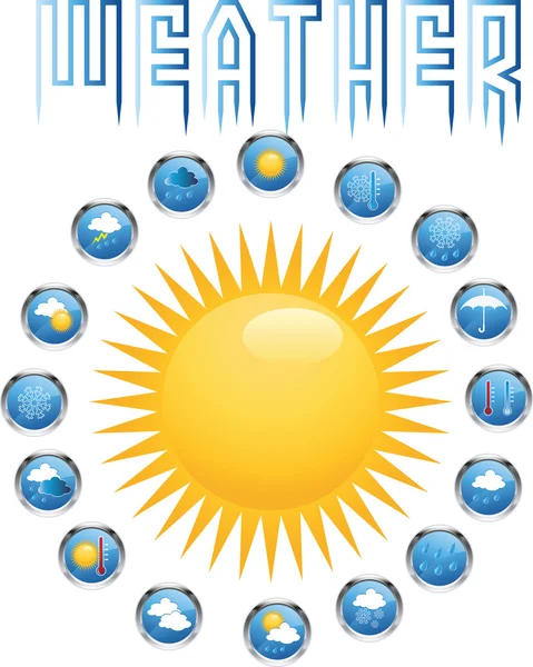 Het weer — Stockvector