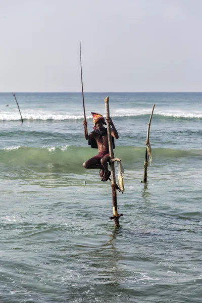 Stilt fisherman — Stock Photo, Image