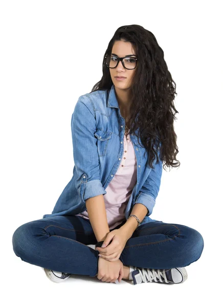 Mujer joven con gafas — Foto de Stock