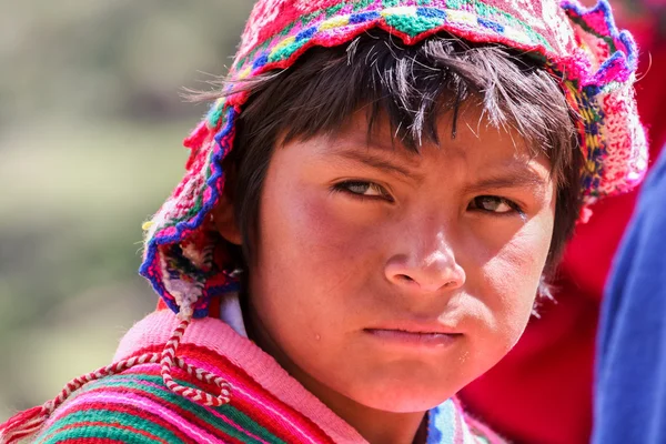 Menino peruano — Fotografia de Stock