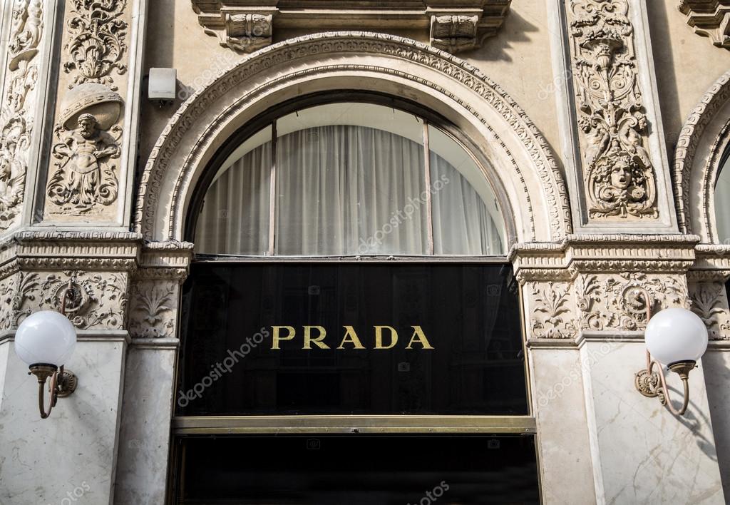 Prada shop in Milan, Italy. is an Italian luxury fashion house founded in Milan by Mario Prada at 1913