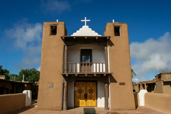 San geronimo 教堂在 taos 普韦布洛，美国 — 图库照片