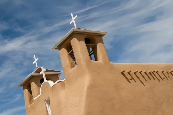 San francisco de asis new Mexico'da kilise misyon — Stok fotoğraf