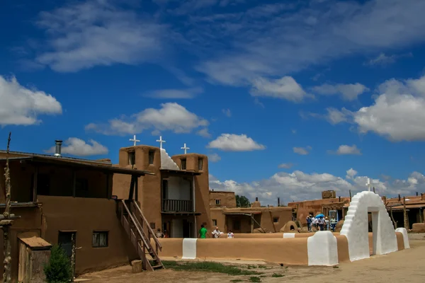 San geronimo kaplicy w taos pueblo, Stany Zjednoczone Ameryki — Zdjęcie stockowe