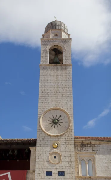 Hodinová věž v Dubrovníku — Stock fotografie