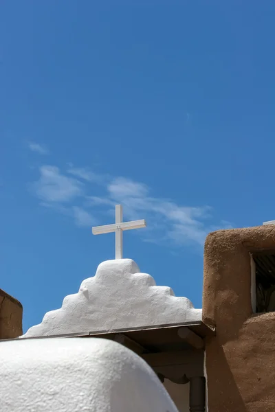 San geronimo kaplicy w taos pueblo, Stany Zjednoczone Ameryki — Zdjęcie stockowe