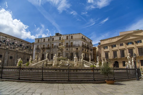 Pretoria fountain in Palermo — Stock Photo, Image