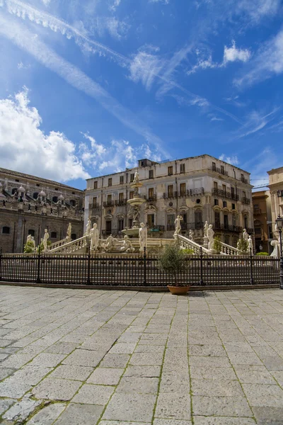 Pretoria fountain in Palermo — Stock Photo, Image