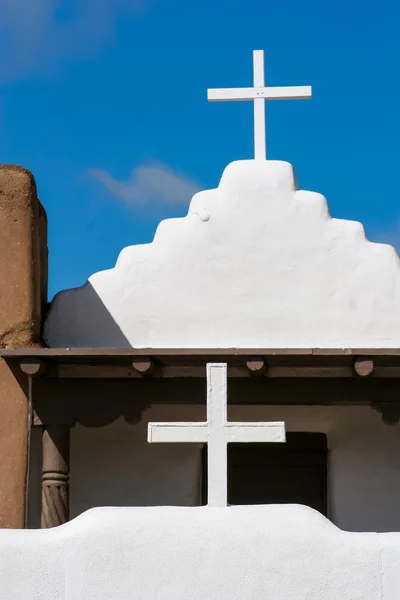 San geronimo kaplicy w taos pueblo, Stany Zjednoczone Ameryki — Zdjęcie stockowe