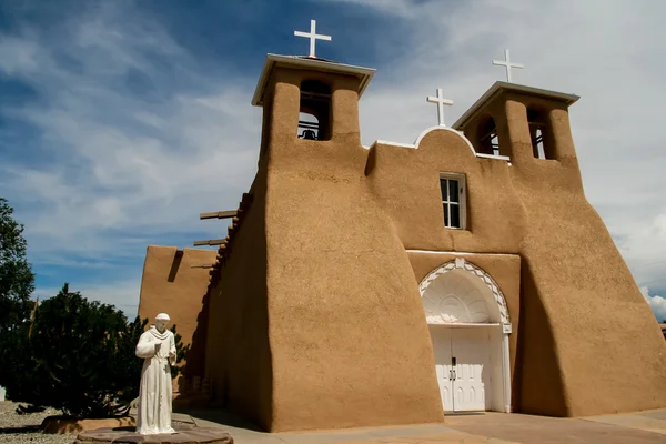 San francisco de asis küldetés templom Új-Mexikóban — Stock Fotó