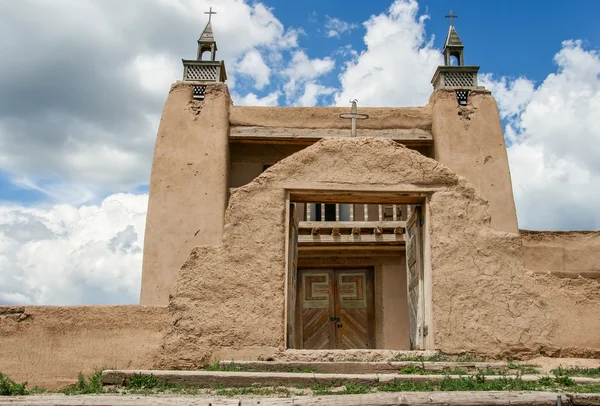 Церковь Сан-Хосе-де-Грасиа в Лас-Трампасе, Нью-Мексико — стоковое фото