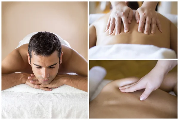Young man having a massage — Stock Photo, Image