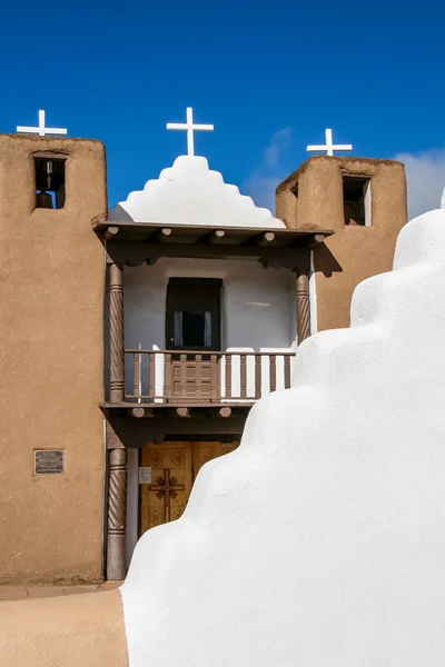 San geronimo 教堂在 taos 普韦布洛，美国 — 图库照片