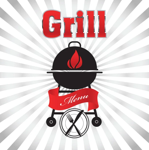 Grill segno — Vettoriale Stock