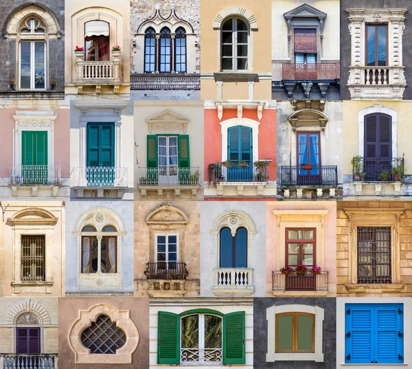Windows från Sicilien — Stockfoto